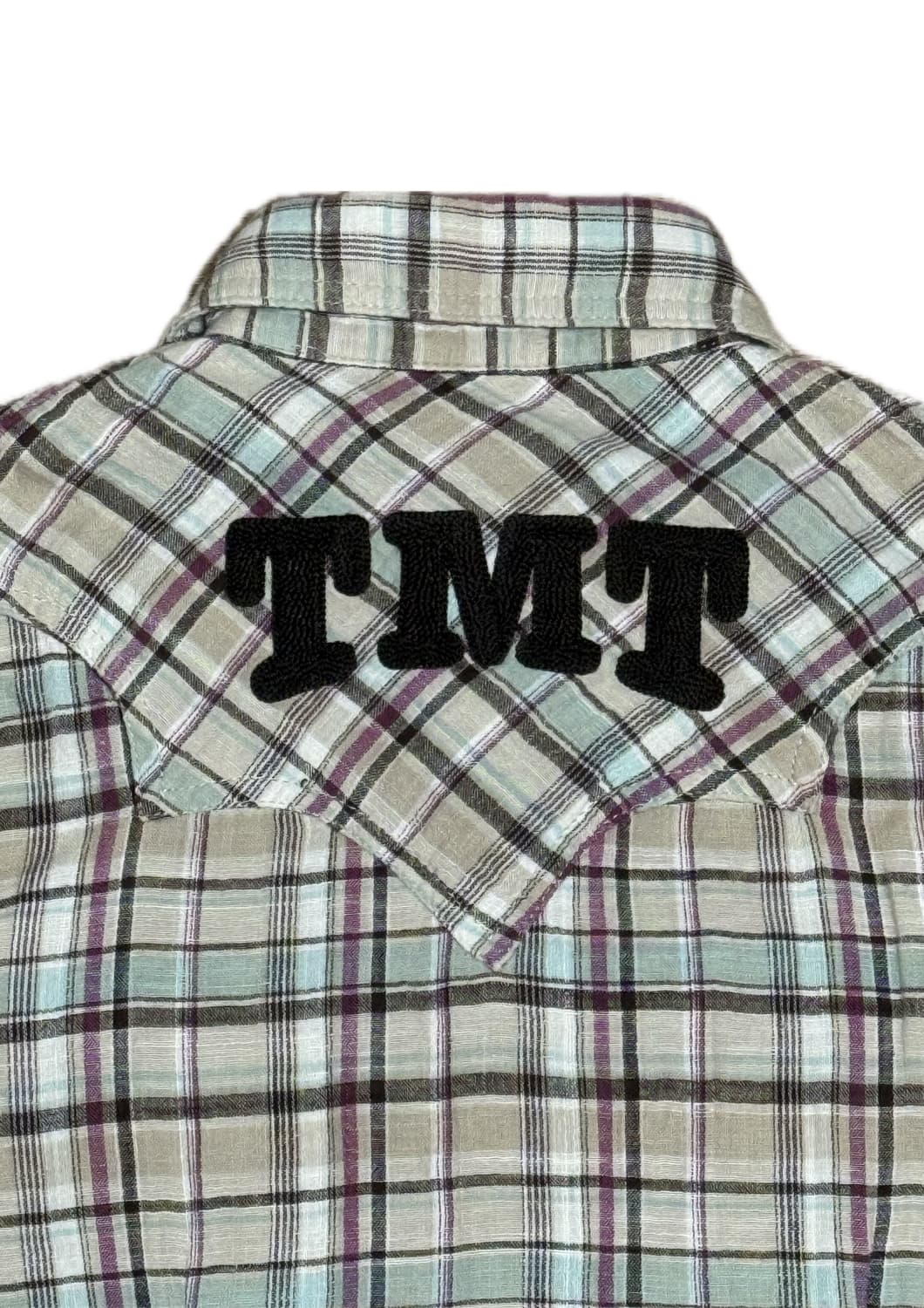 TMT 유니크 체크 패턴 반팔 셔츠 상품이미지4