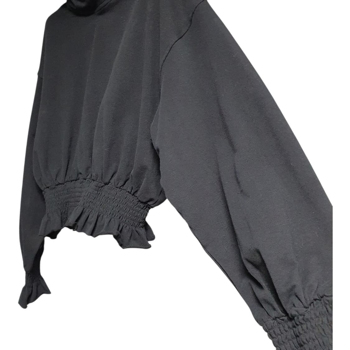 Js newyork 제이에스뉴욕 밴딩 프릴 후드맨투맨 f or s~m 상품이미지2