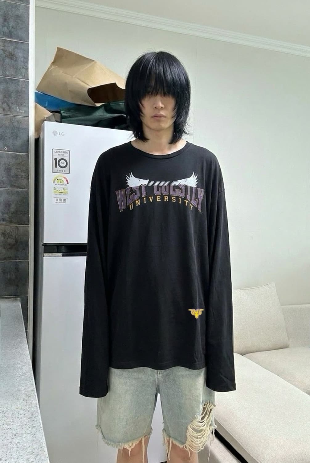 메종 마르지엘라 17AW 시즌  오버사이즈 유니버시티 롱슬리브 상품이미지1