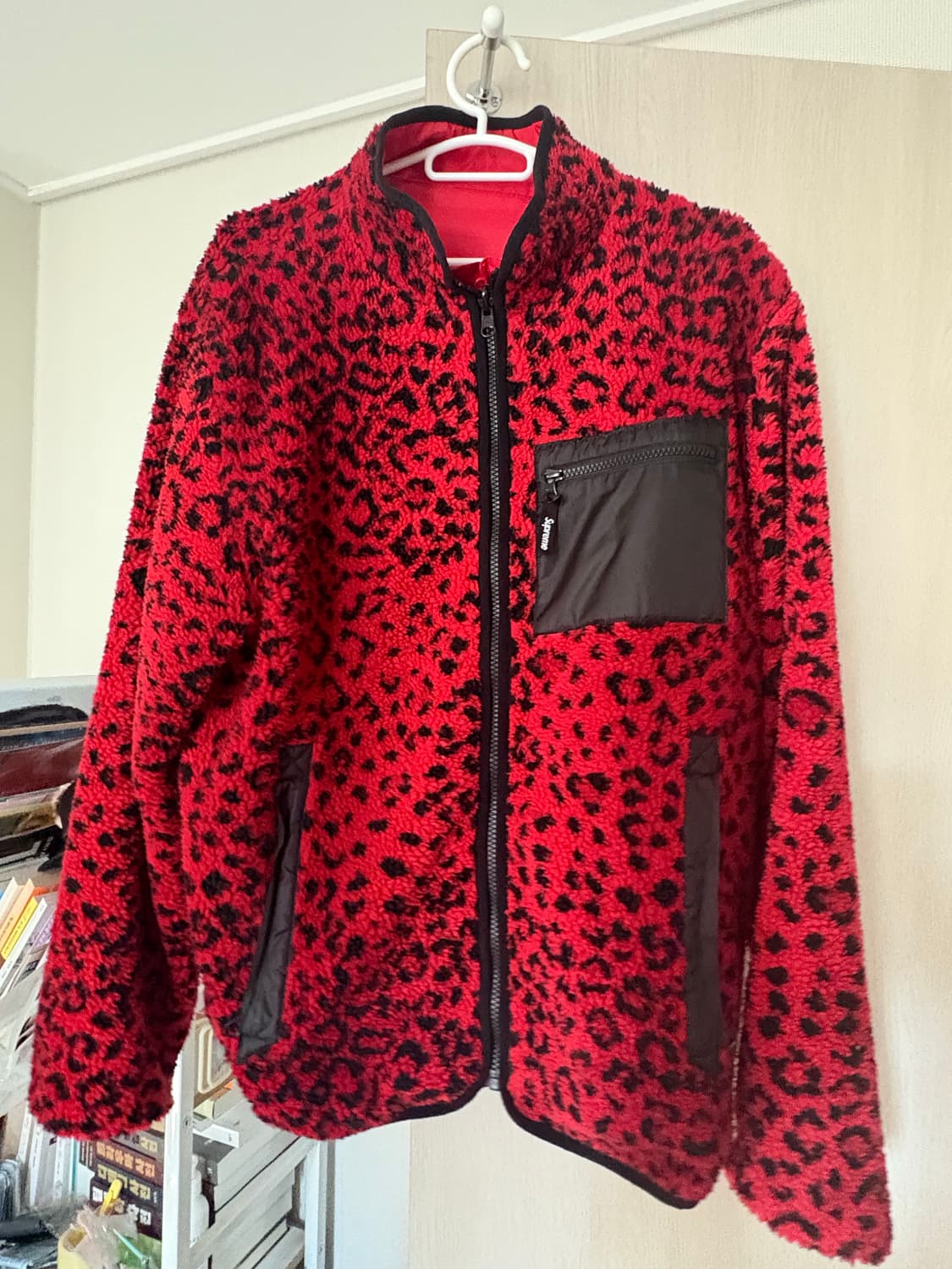 슈프림 레오파드 리버시블 자켓 레드 희귀템 상품이미지1