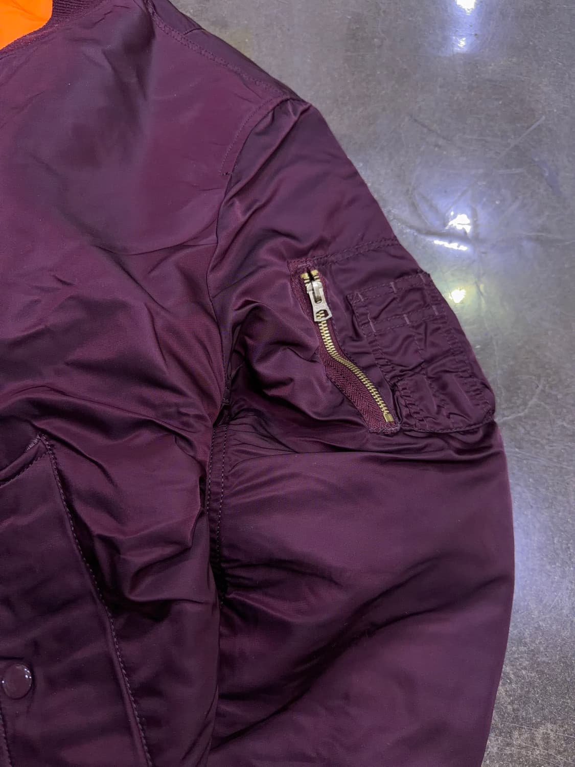 알파인더스트리 MA-1 마룬 항공점퍼 버건디 XL 상품이미지5