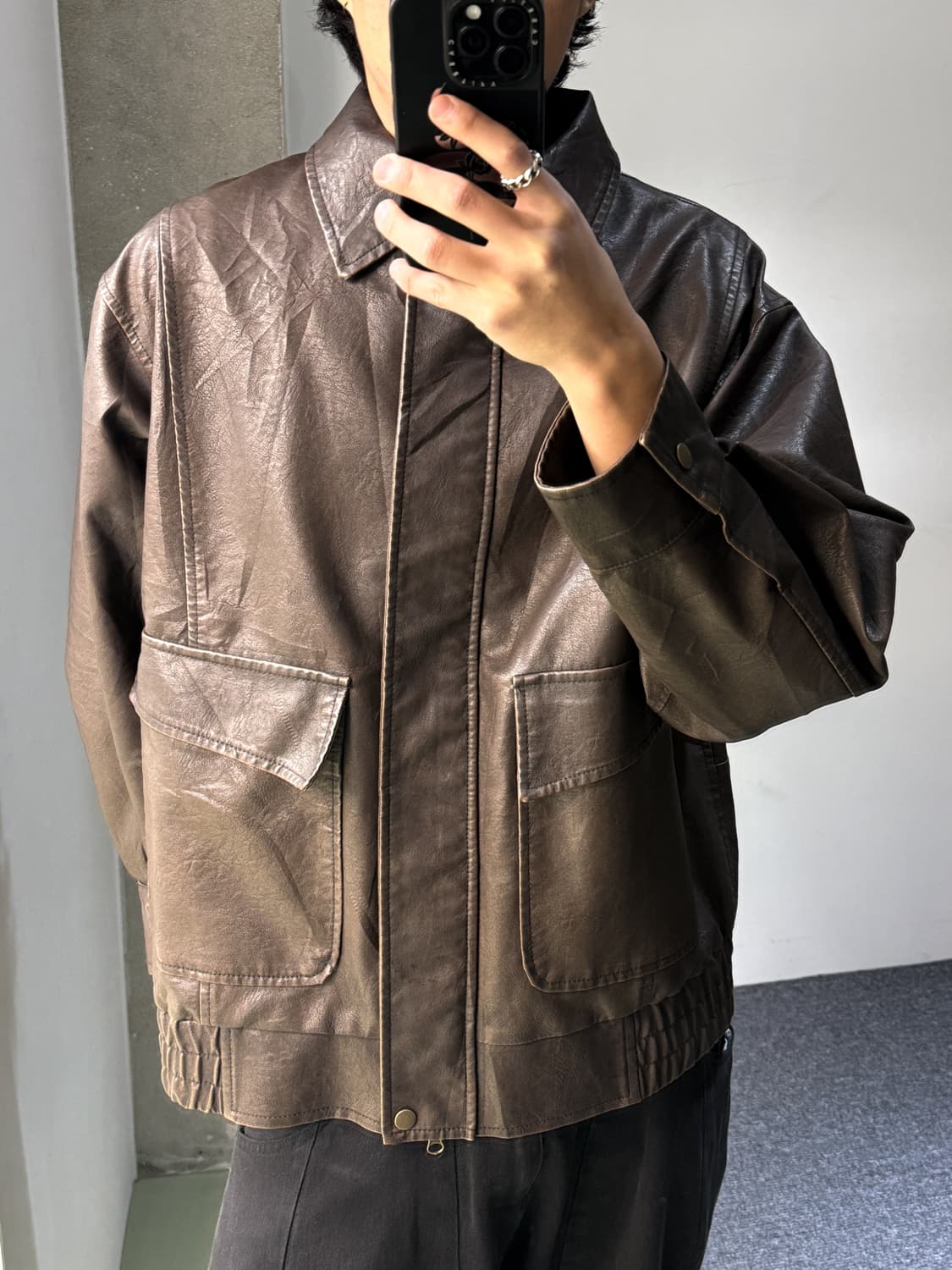 포스키 포우 레더 자켓 상품이미지2