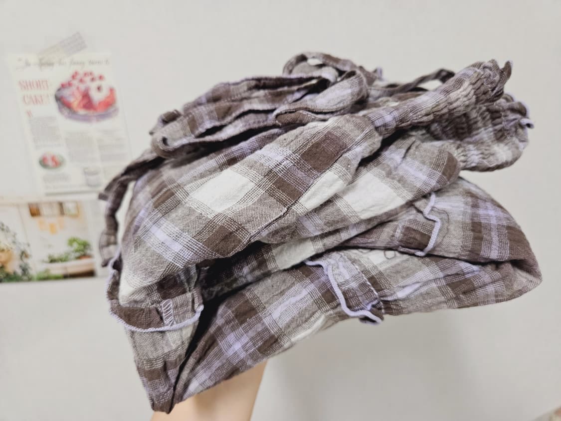 빈티지 체크스커트 체크원피스 캉캉스커트 상품이미지6