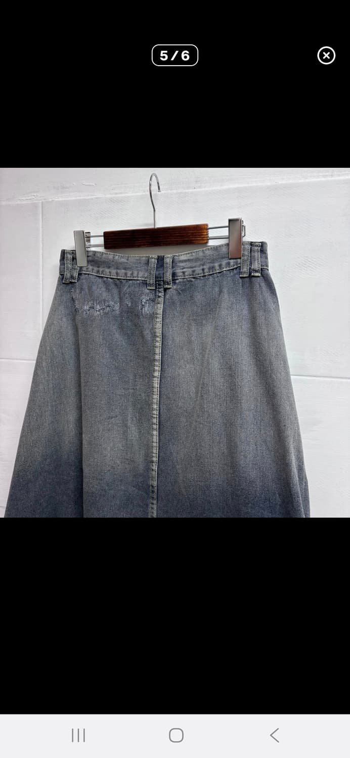 (마지막특가) 일본빈티지 데님 패치웍 데미지 그런지 히피 롱스커트 상품이미지5