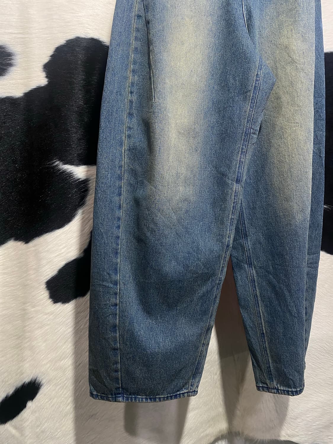 Japanese vtg 비죠 디테일 하이웨스트 워싱 데님팬츠 상품이미지3