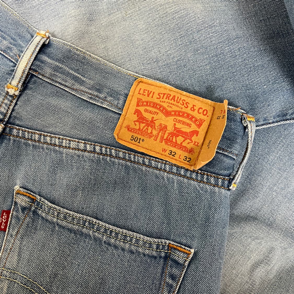 리바이스 501 연청 데님 팬츠 청바지 32 상품이미지4