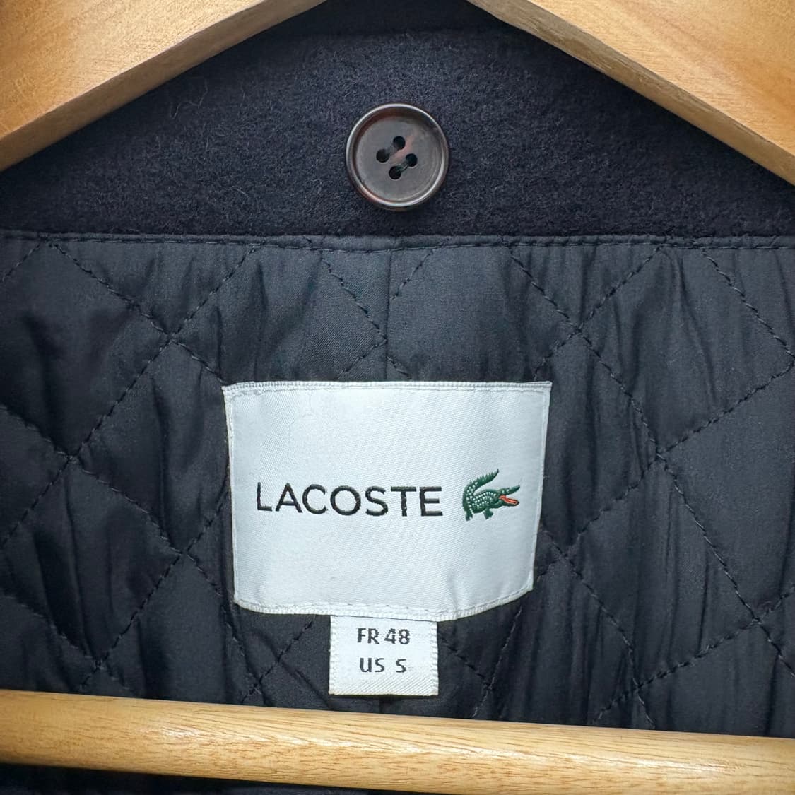 라코스테 블랙 모직 코트 남L 상품이미지4