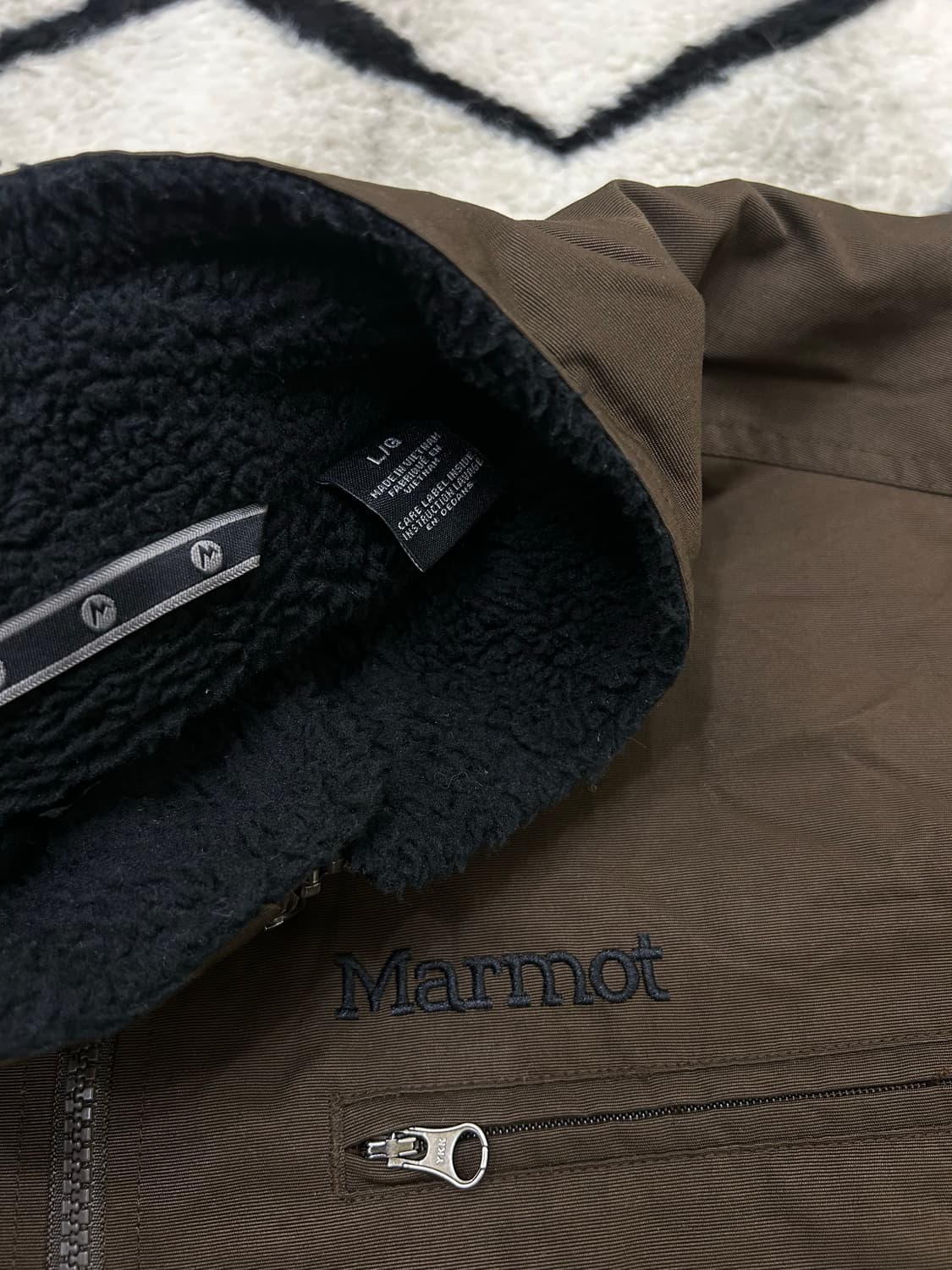 [실측XL]마모트 나일론 자켓/안감양털/브라운 상품이미지6