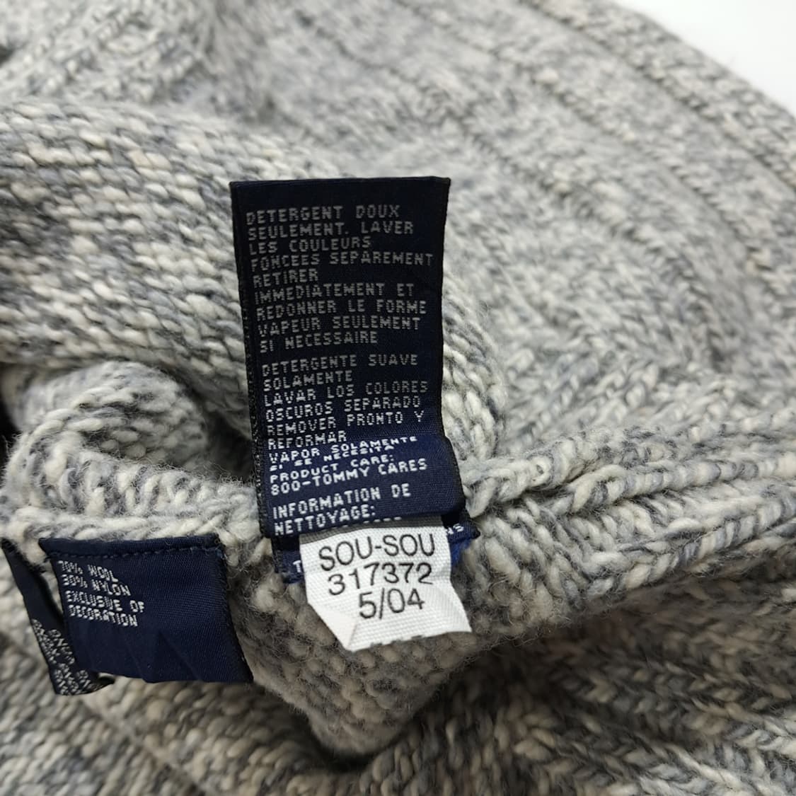 CL116 XL 타미힐피거 2004 그레이 멜란지 울 & 나일론 블렌드 상품이미지4