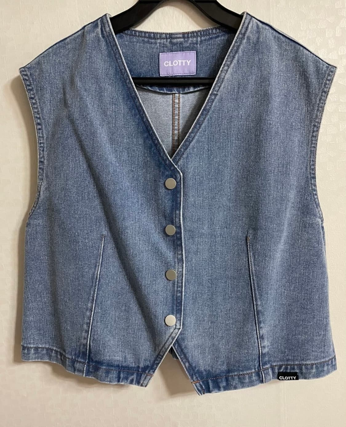 클로티 데님 베스트 (정호연 착용) 상품이미지4
