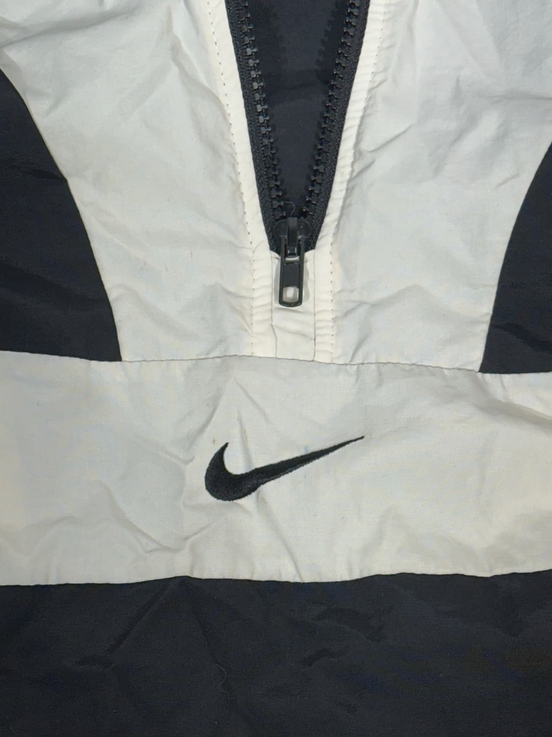 나이키 블랙 화이트 올드스쿨 오버핏 아노락 바람막이 자켓  상품이미지7