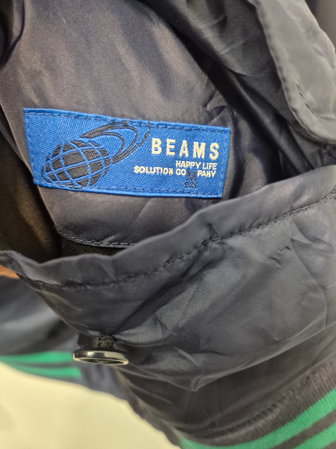 BEAMS 브랜드의 체크 패턴 블루종 M 
사이즈   상품이미지7