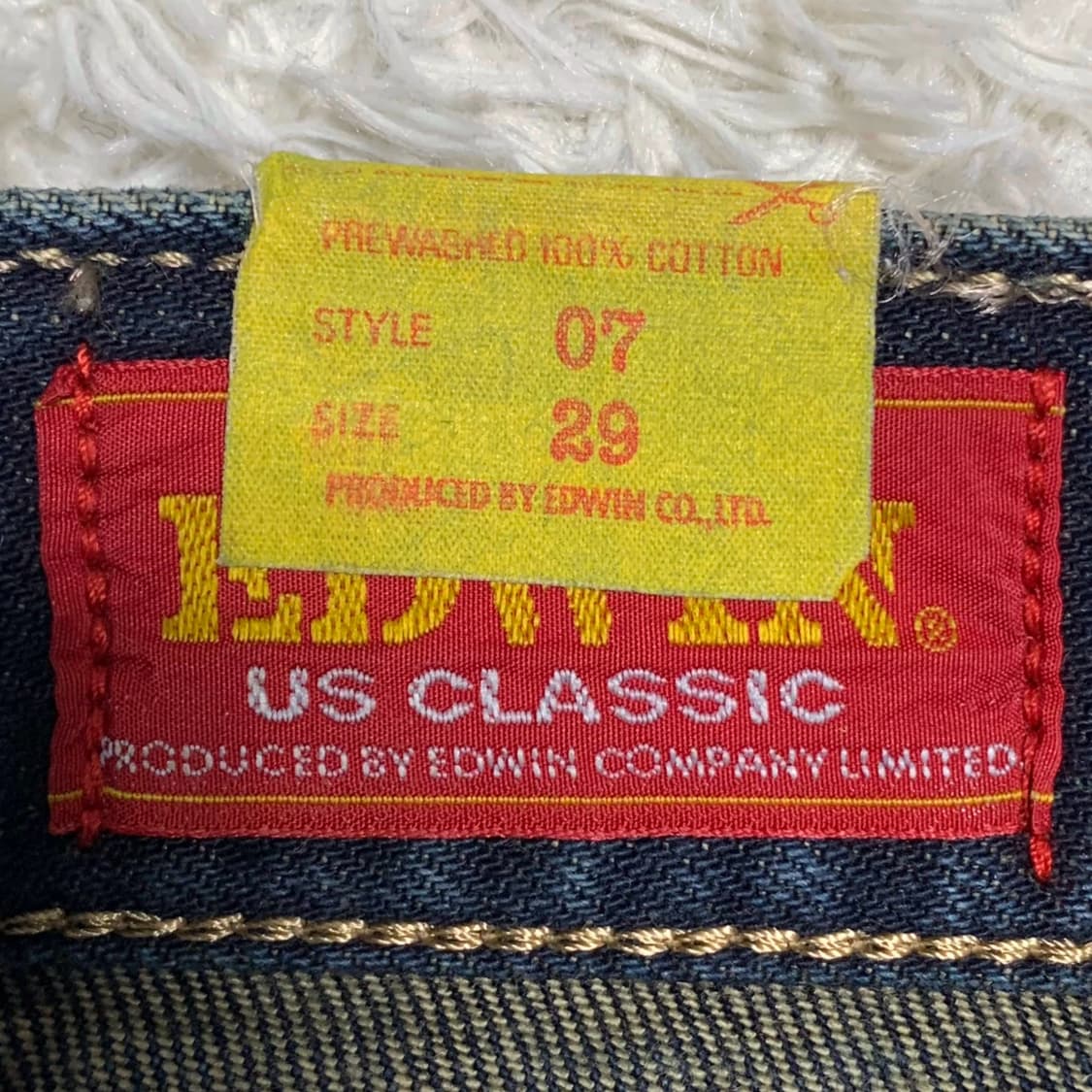 [28] EDWIN A-07 테이퍼드핏 데님팬츠 상품이미지5