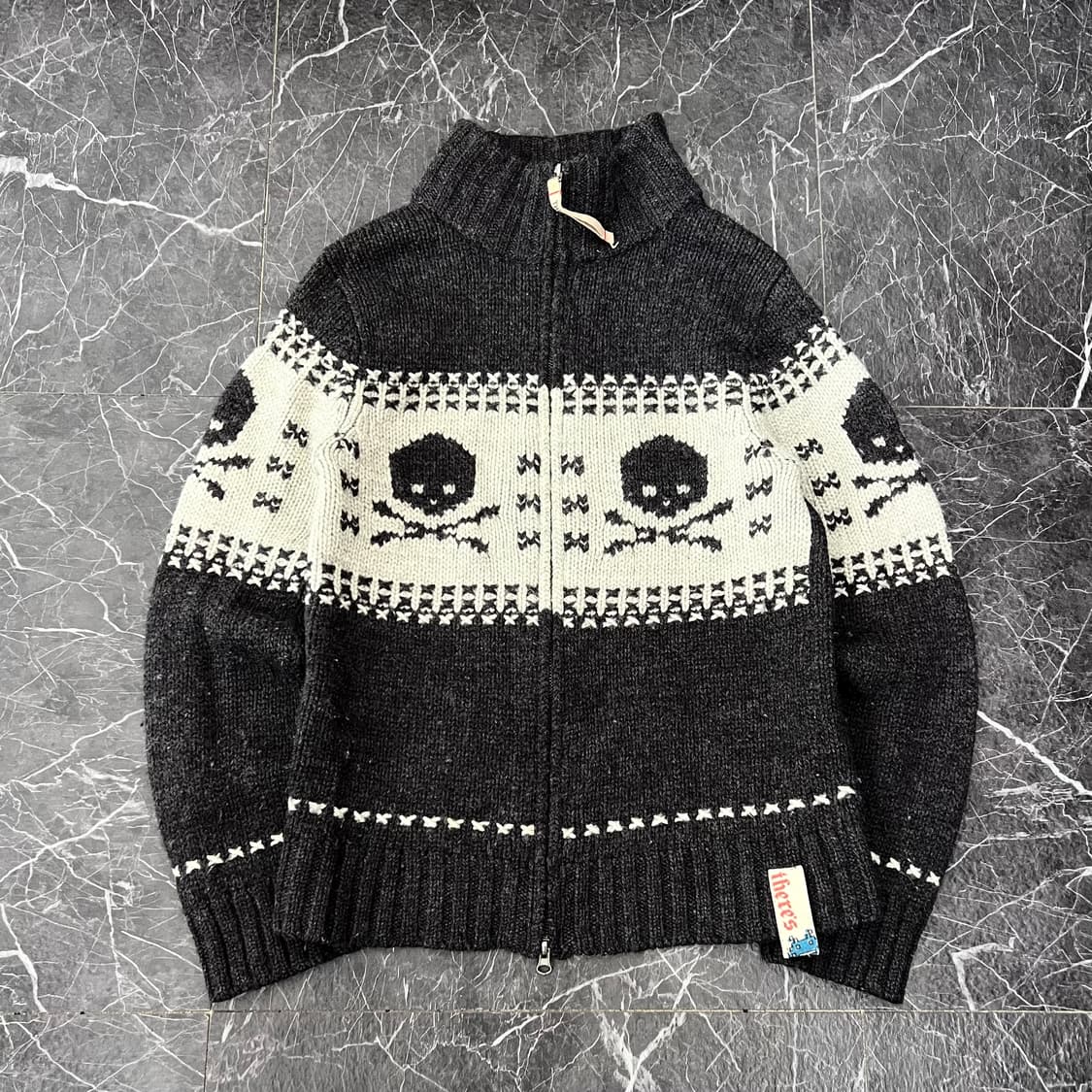 THEREs 헤비울 투웨이 니트 집업 자켓 상품이미지1