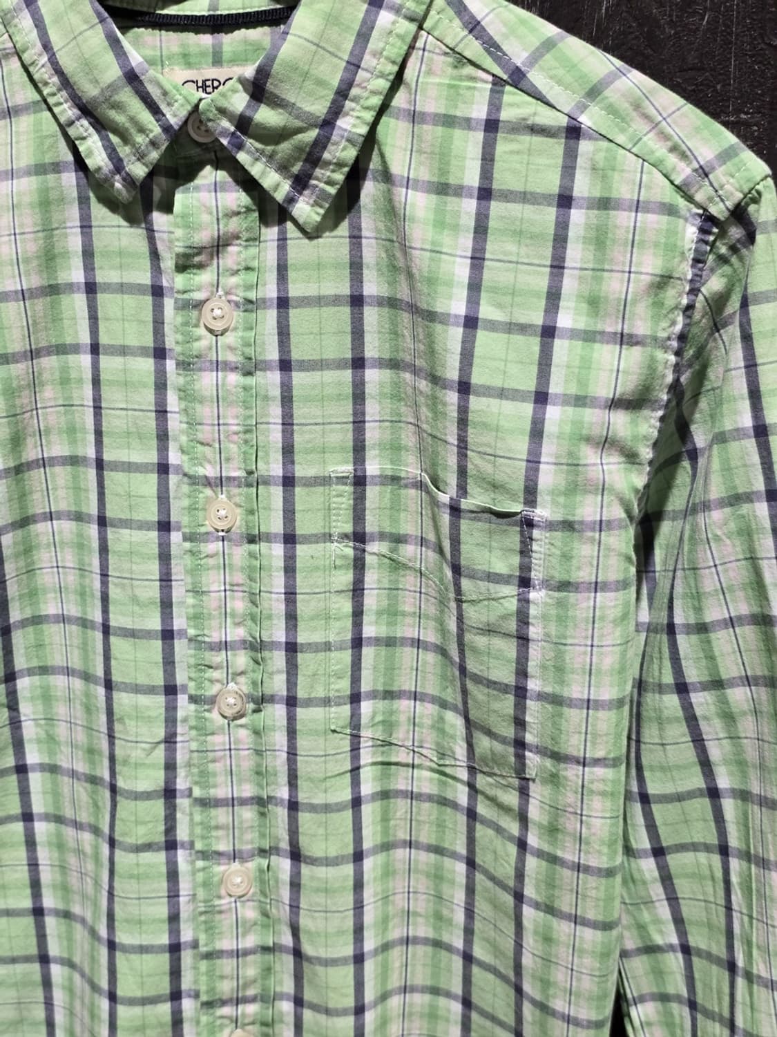 Cherokee Green Plaid Shirt 상품이미지2