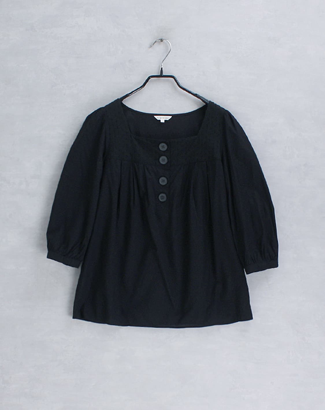 3can4on black cotton top _ S4932 상품이미지1