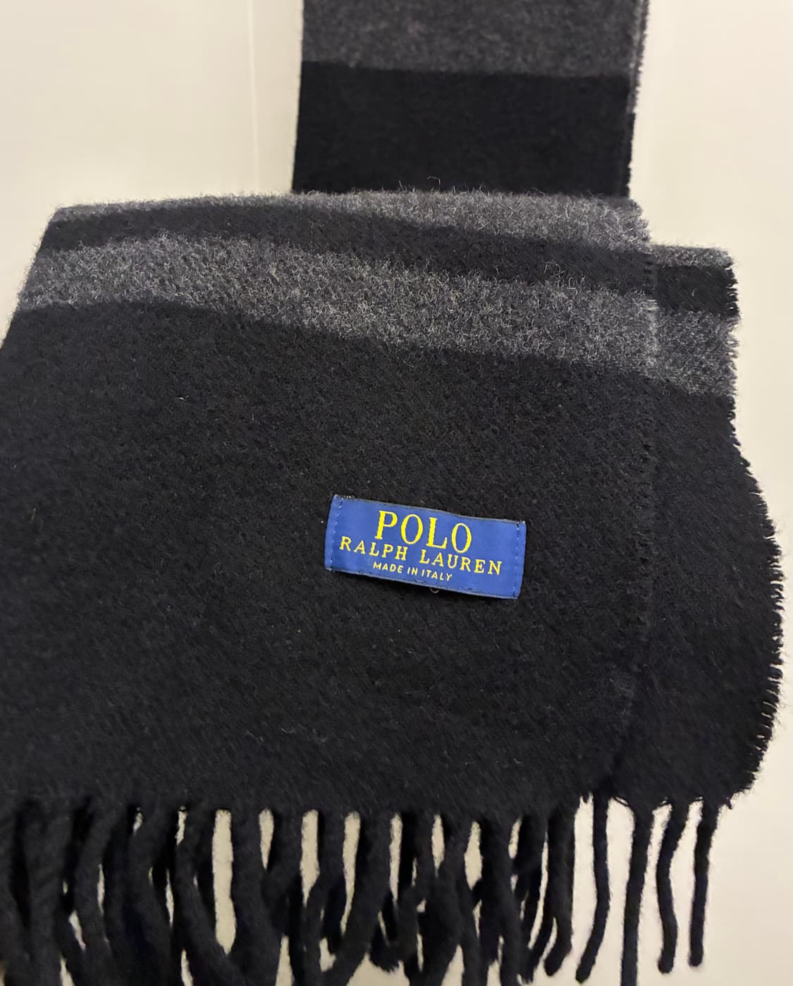 POLO 폴로랄프로렌 이태리 차콜 블랙 램스울 머플러 폴로목도리 상품이미지5