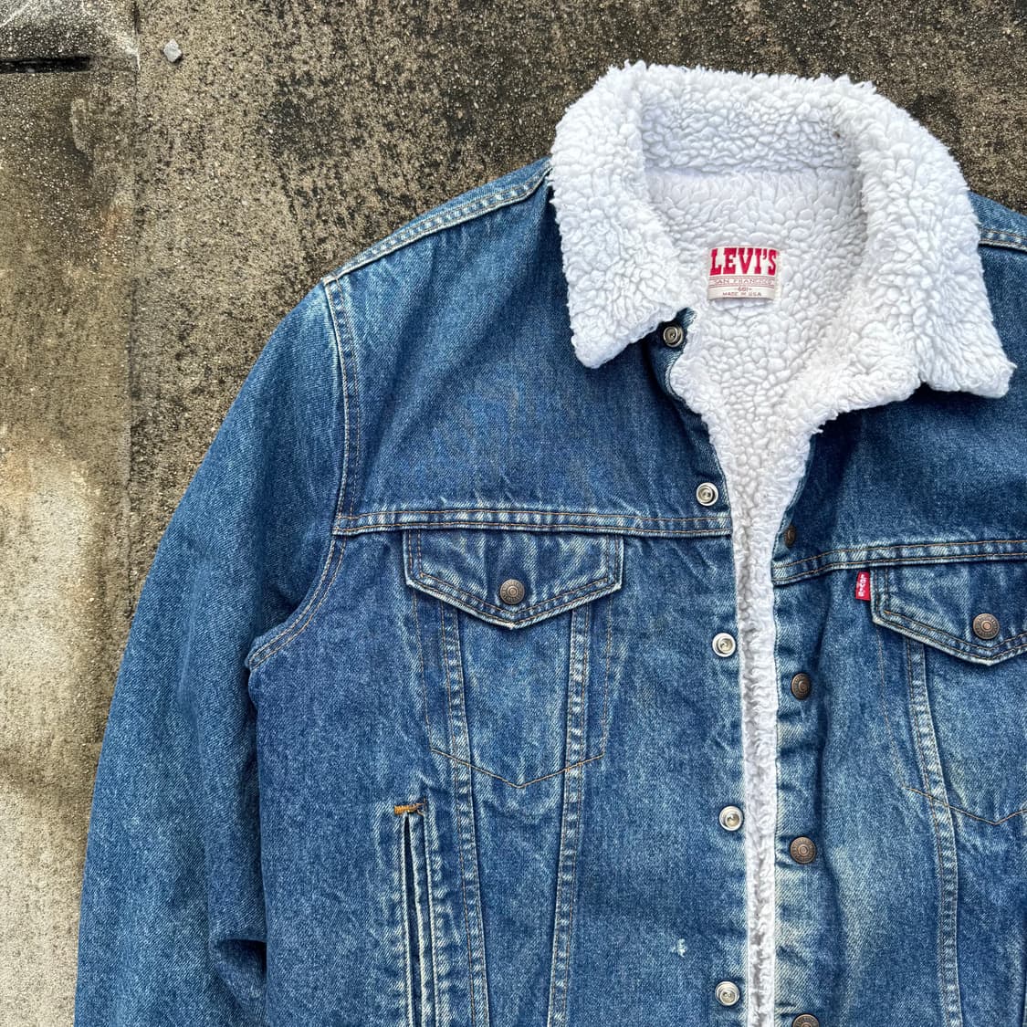 [XL] 80s Levis 리바이스 셰르파 데님 자켓 상품이미지4