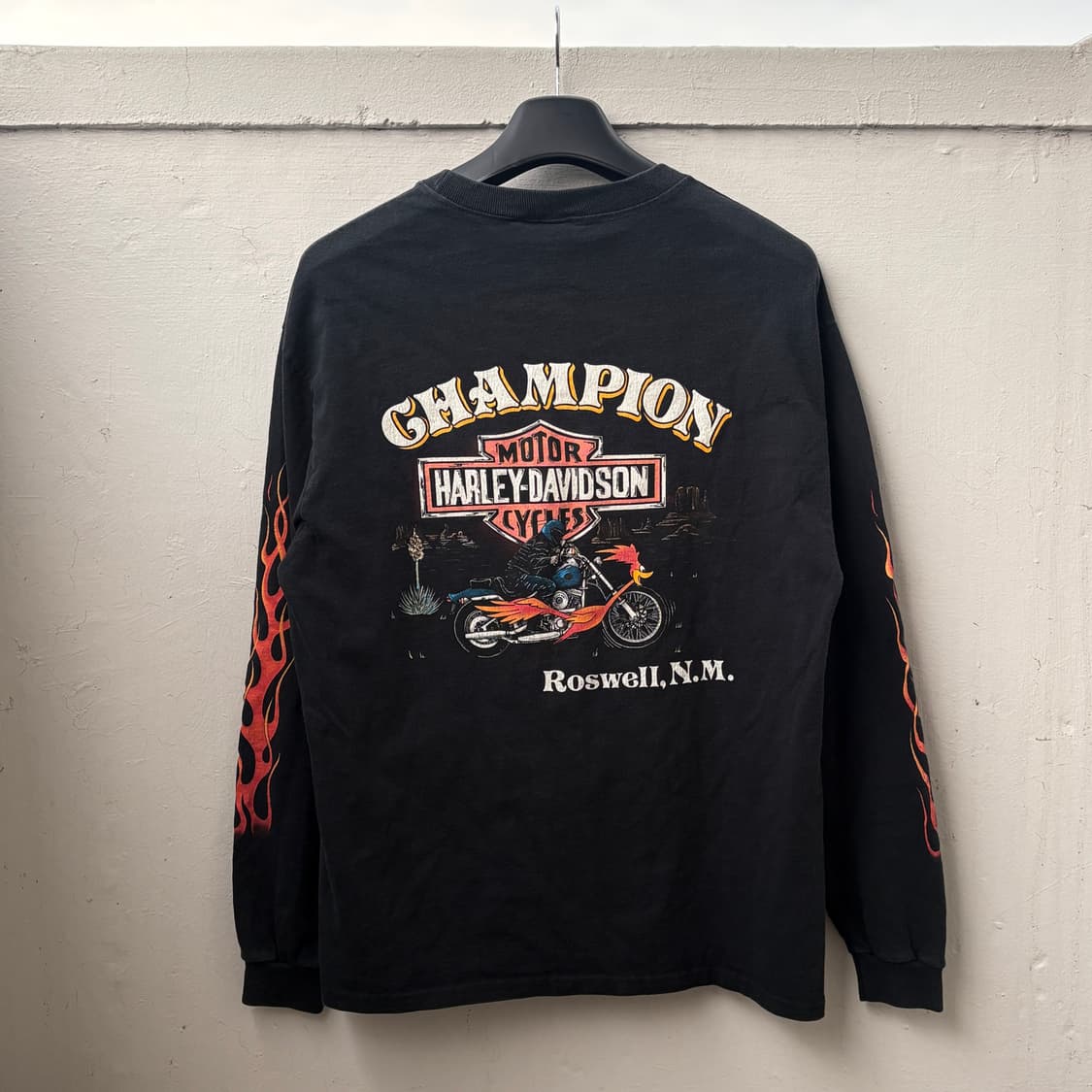 90s Harley-Davidson Feel The Heat 플레임 롱슬 상품이미지3