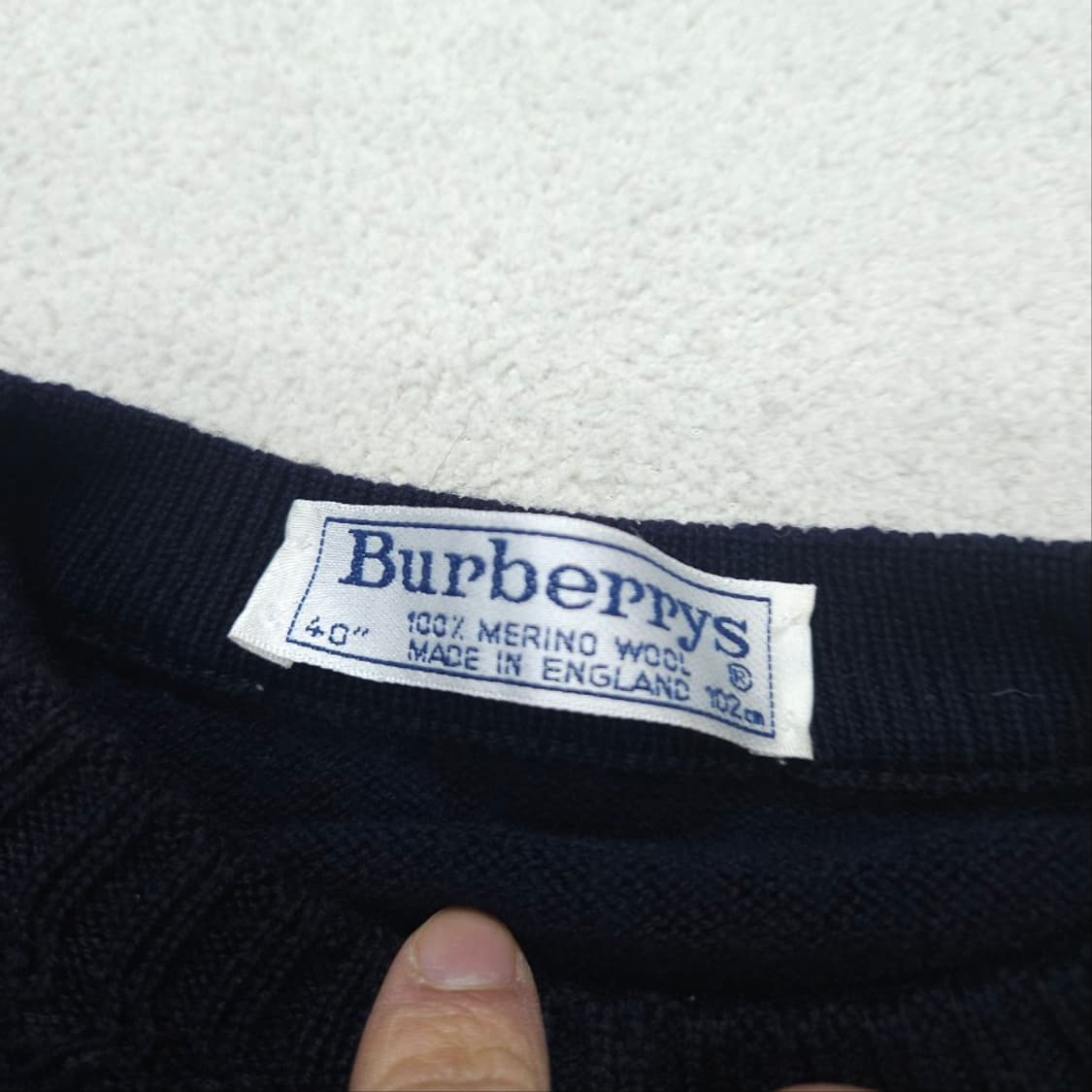 90s 버버리 아가일 메리노울 니트 상품이미지5