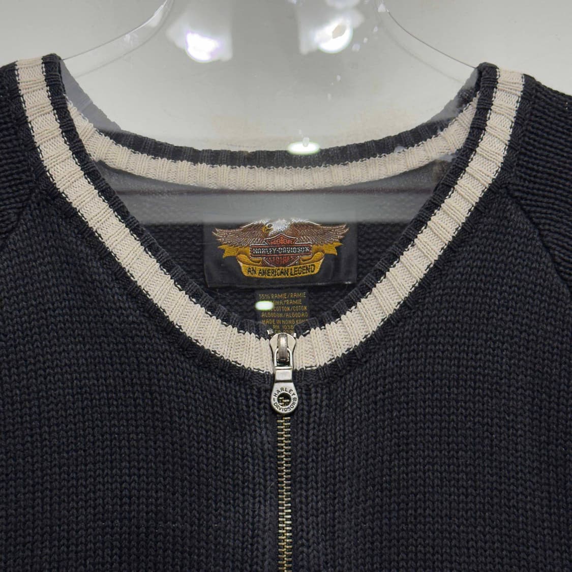 할리데이비슨 우먼 투웨이 니트 집업 가디건 상품이미지2