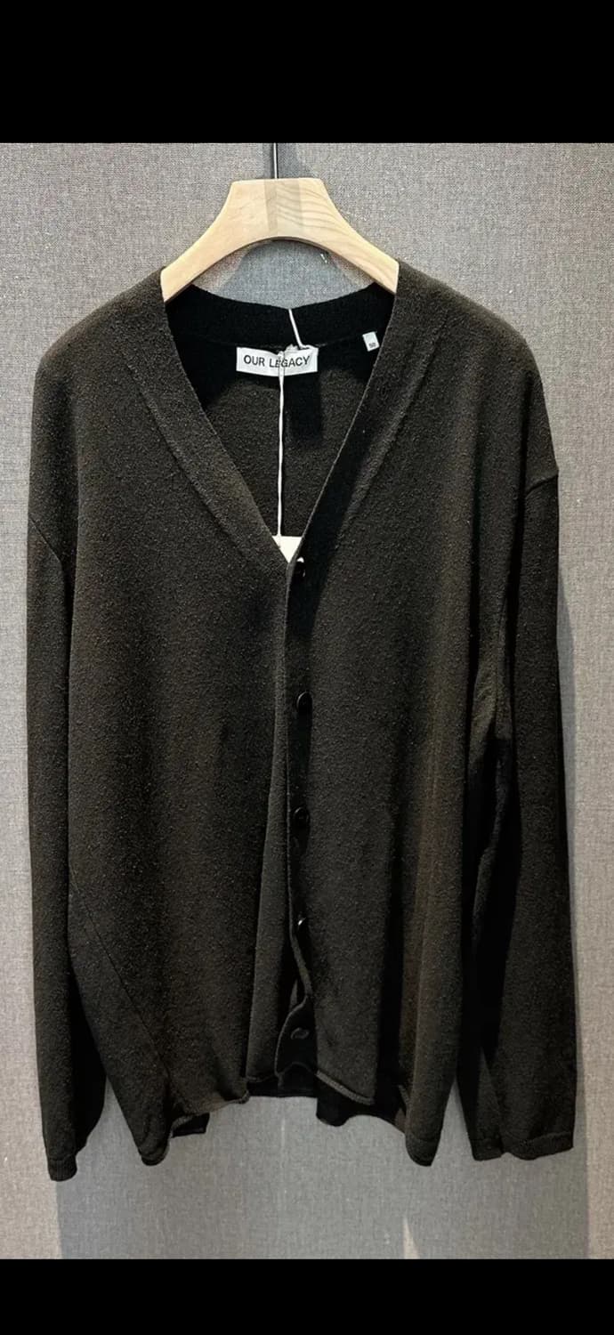 아워레가시 다크그레이 헤비터블 실크 가디건 상품이미지1