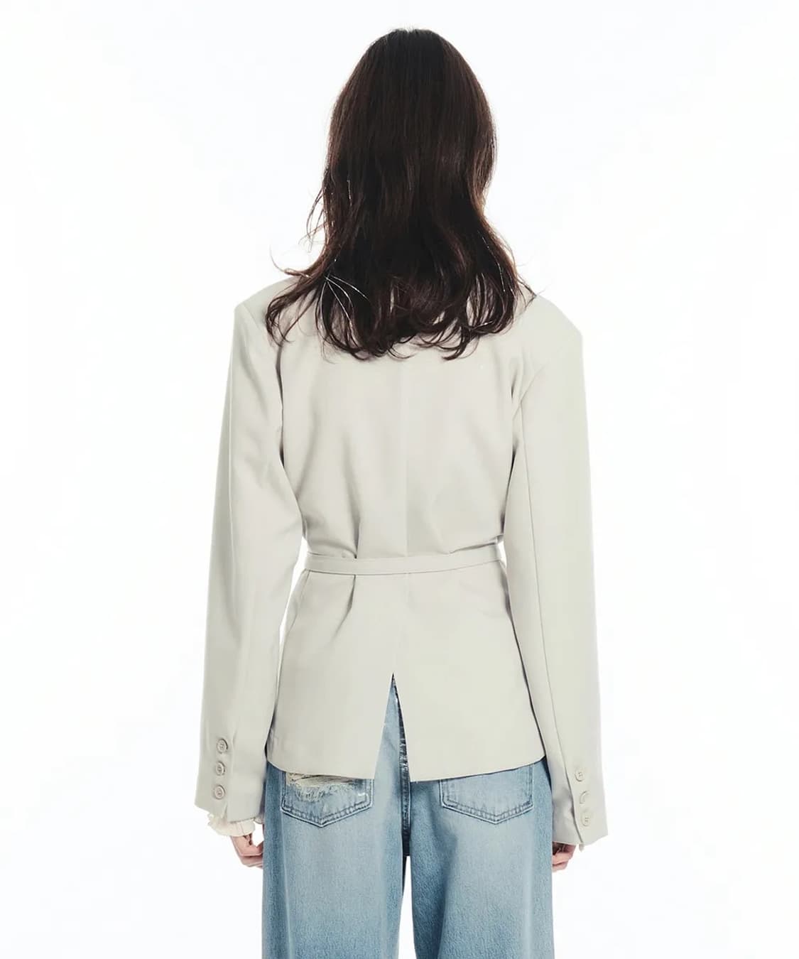 세릭 링 벨티드 자켓 라이트 그레이 상품이미지3
