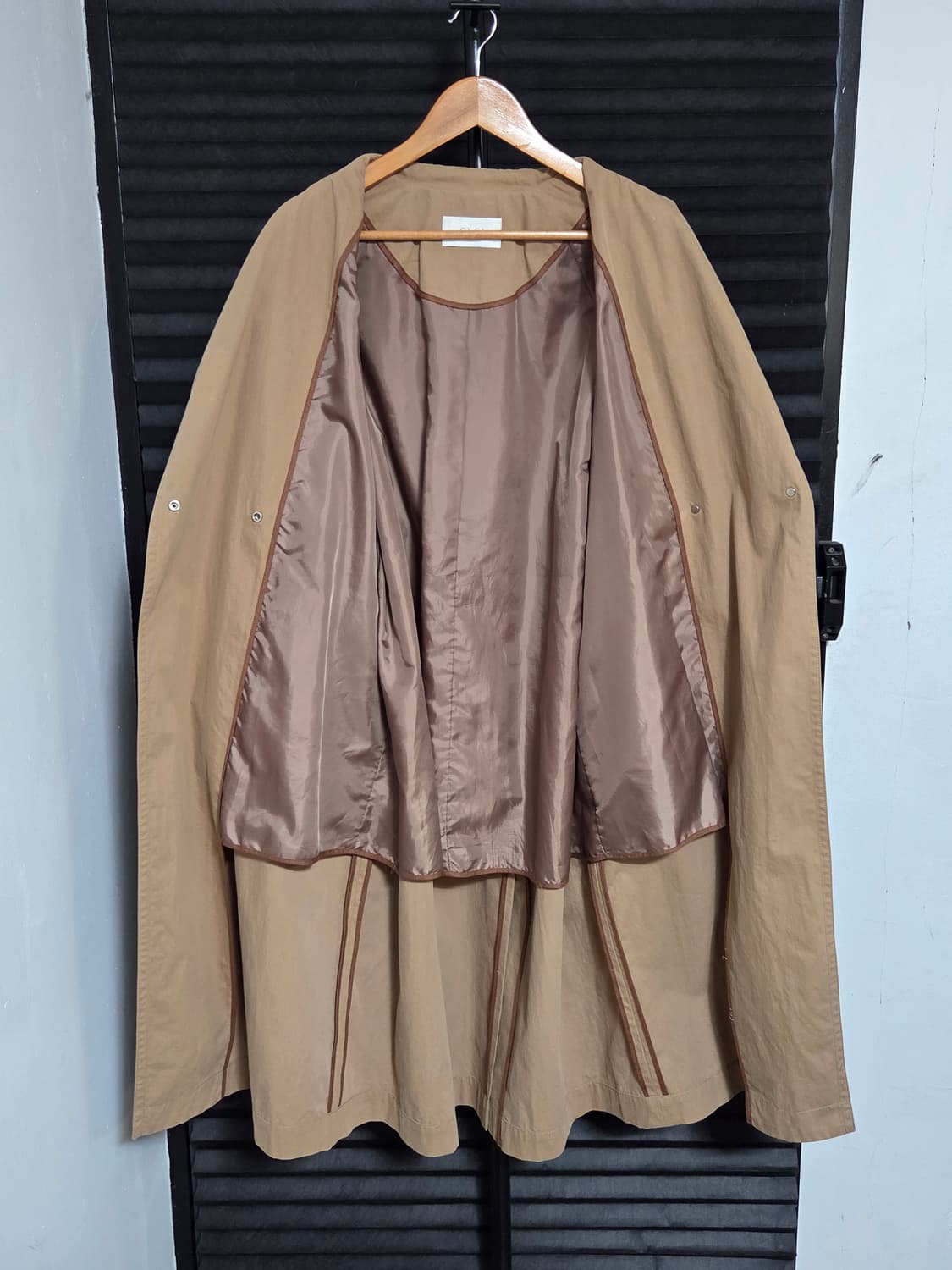 [SJSJ] 와이드 카라 면 벨티드 트렌치 코트 | 00170 상품이미지5