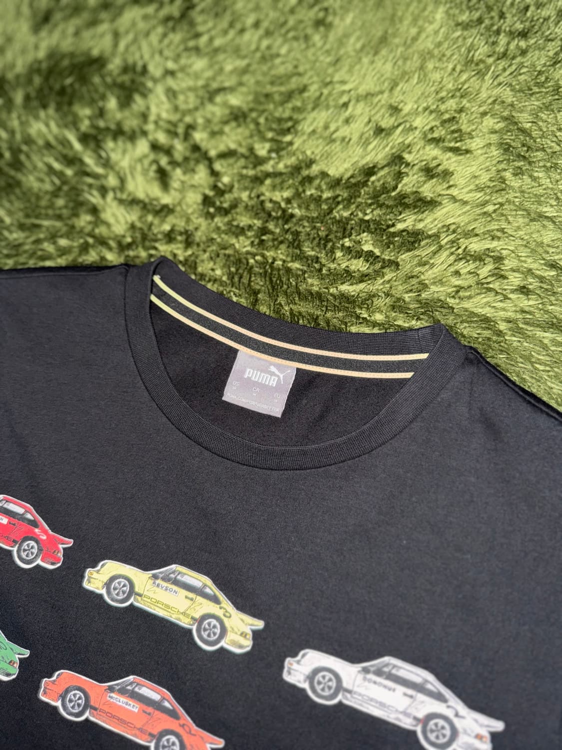 [M] 푸마 X 포르쉐 레거시 아카이브 프린트 티셔츠 블랙 상품이미지3