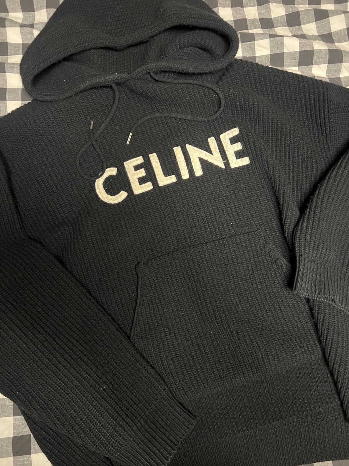 (정품) 셀린느 리브드 울 후드 스웨터 xs(100-105) 상품이미지7