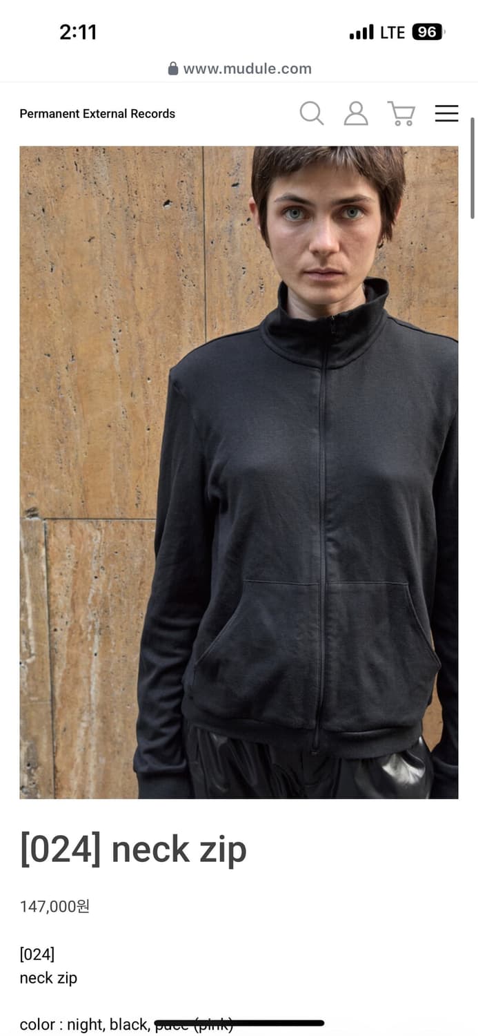 Mudule neck zip black 2size 상품이미지1