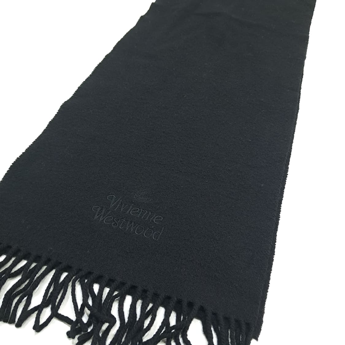 MX131 비비안 웨스트우드 블랙 울 목도리 머플러 상품이미지6