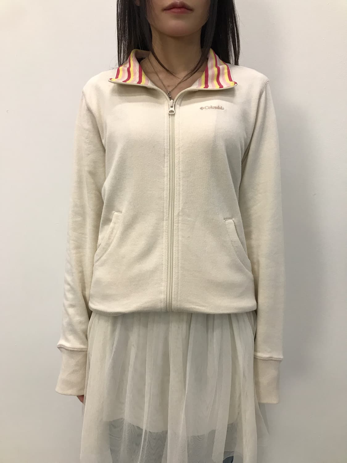 Columbia  Striped Collar Zip up Jacket 상품이미지2