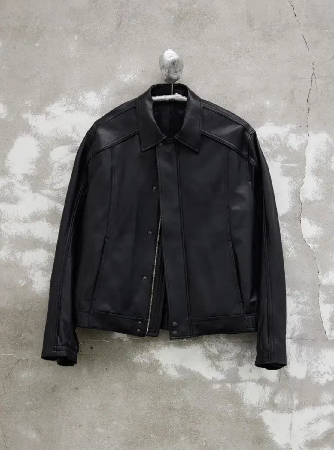 Youth Leather Bomber - Black 상품이미지2