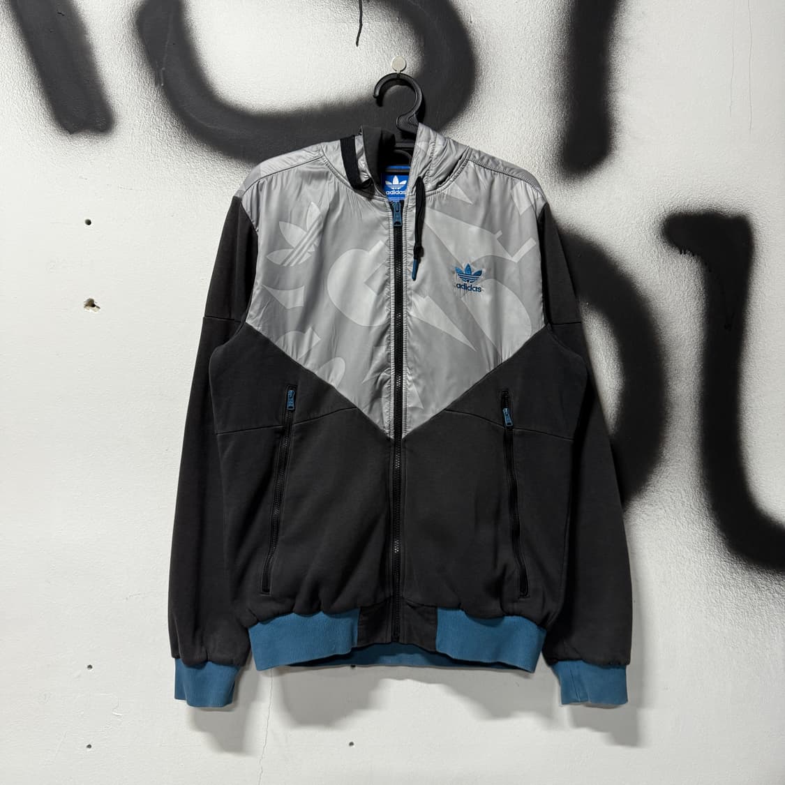 아디다스 빅사이즈 파이어버드 배색 집업 후디 상품이미지1