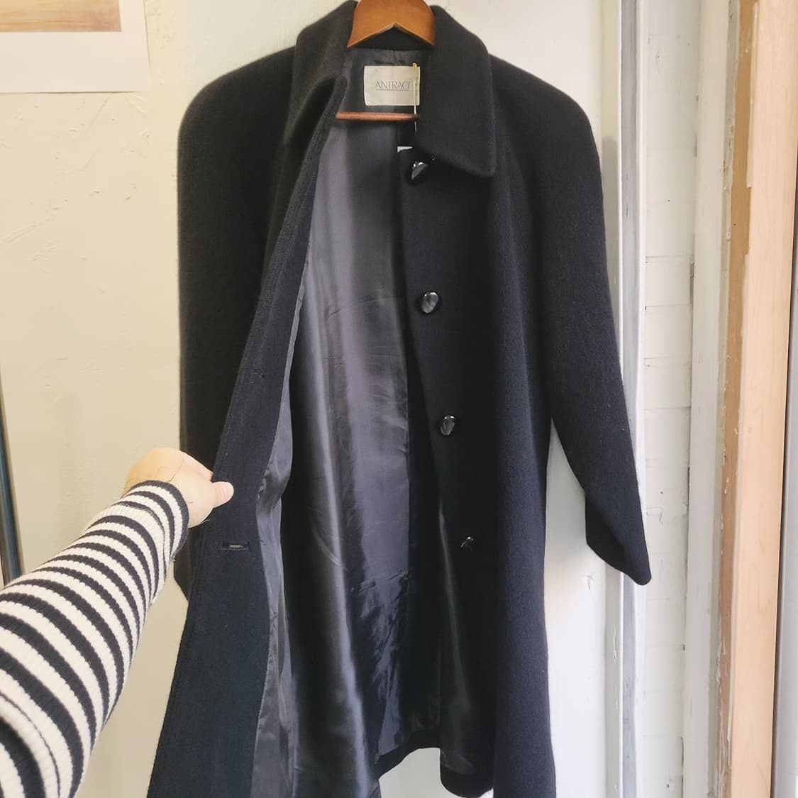 Antraci 울앙고라100 블랙 코트 상품이미지6