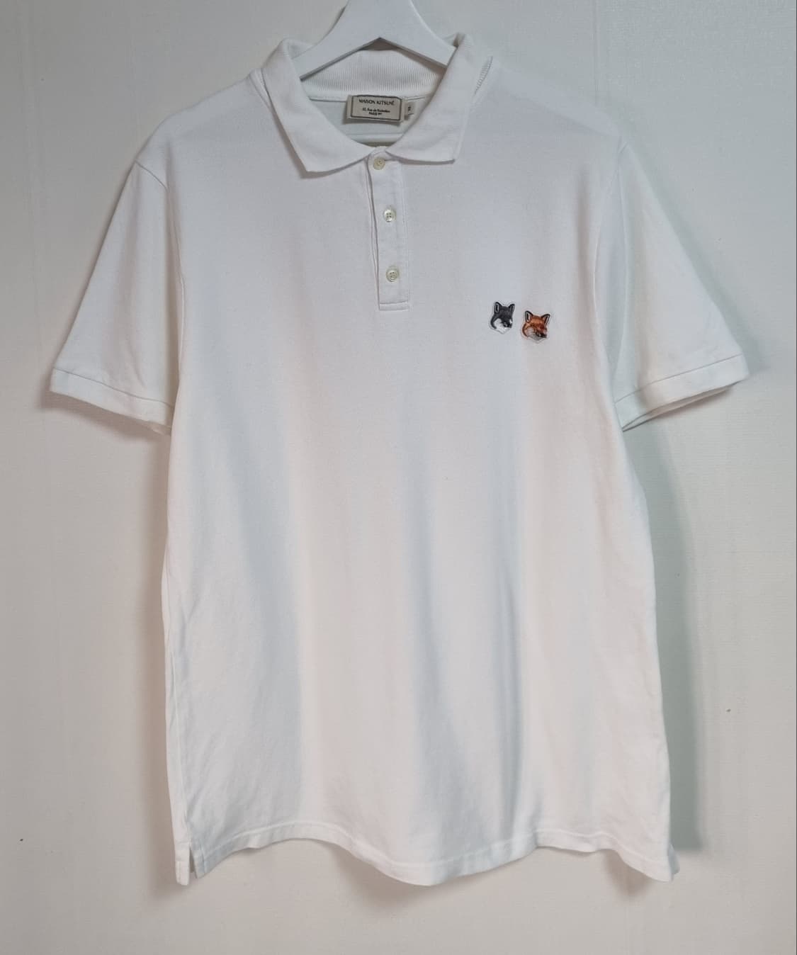 XL ) 메종키츠네 더블폭스헤드 아이보리 PK 반팔티 상품이미지1