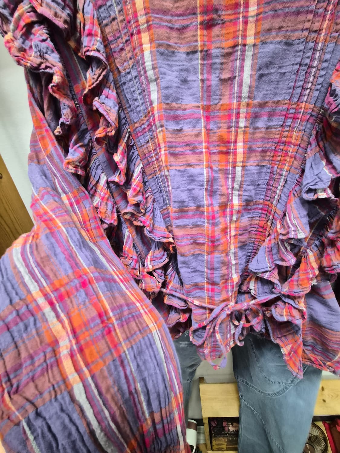 white.b 프릴블라우스.편집샾 배기팬츠 상품이미지4