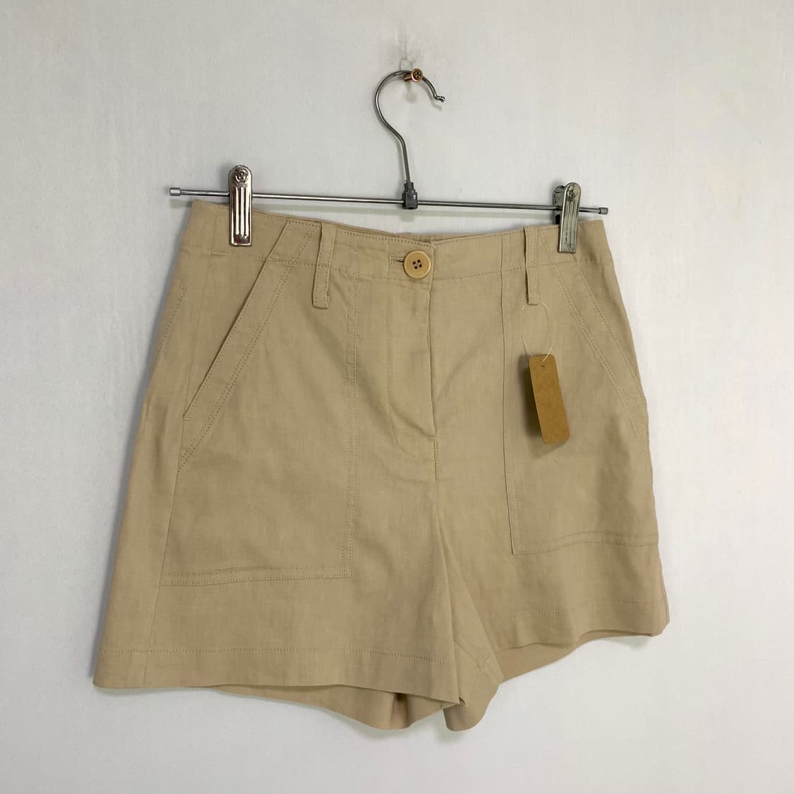 띠어리 베이지 린넨 혼용 반바지 쇼츠 25-26인치 여성 빈티지 상품이미지2
