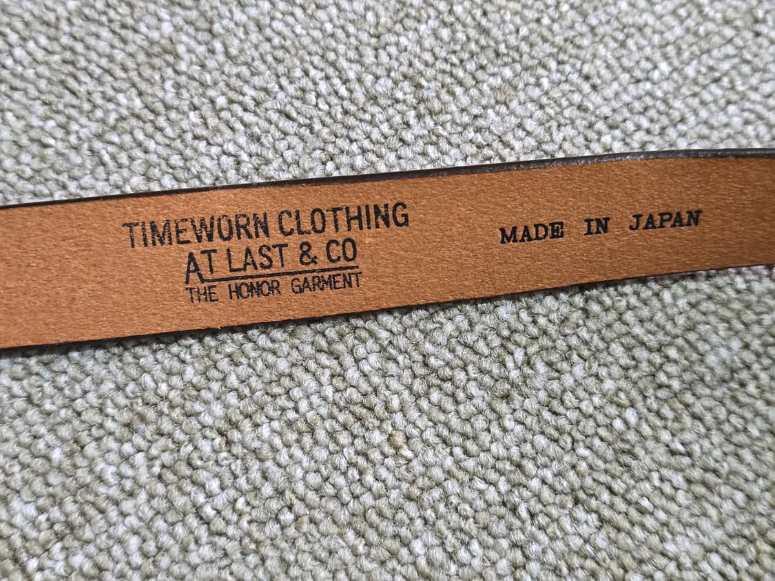 타임원클로딩 엣라코 이니셜벨트 36 브라운 엣라스트 Timeworn 벨트 상품이미지5