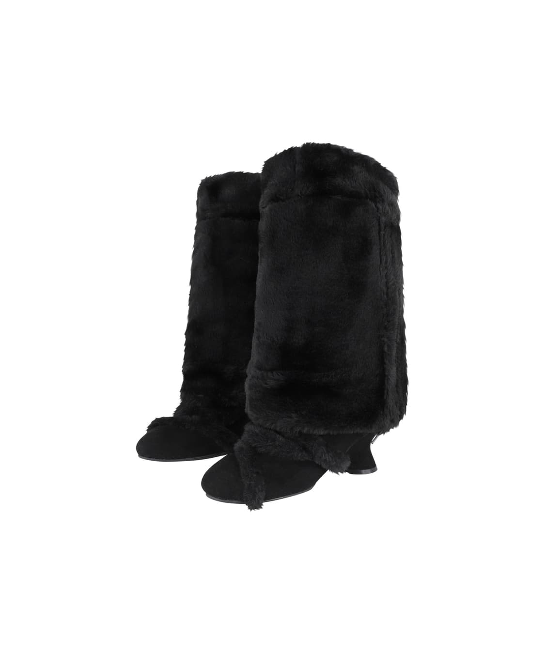 OJOS Asym Shearling Wedge Boot black 250 상품이미지2