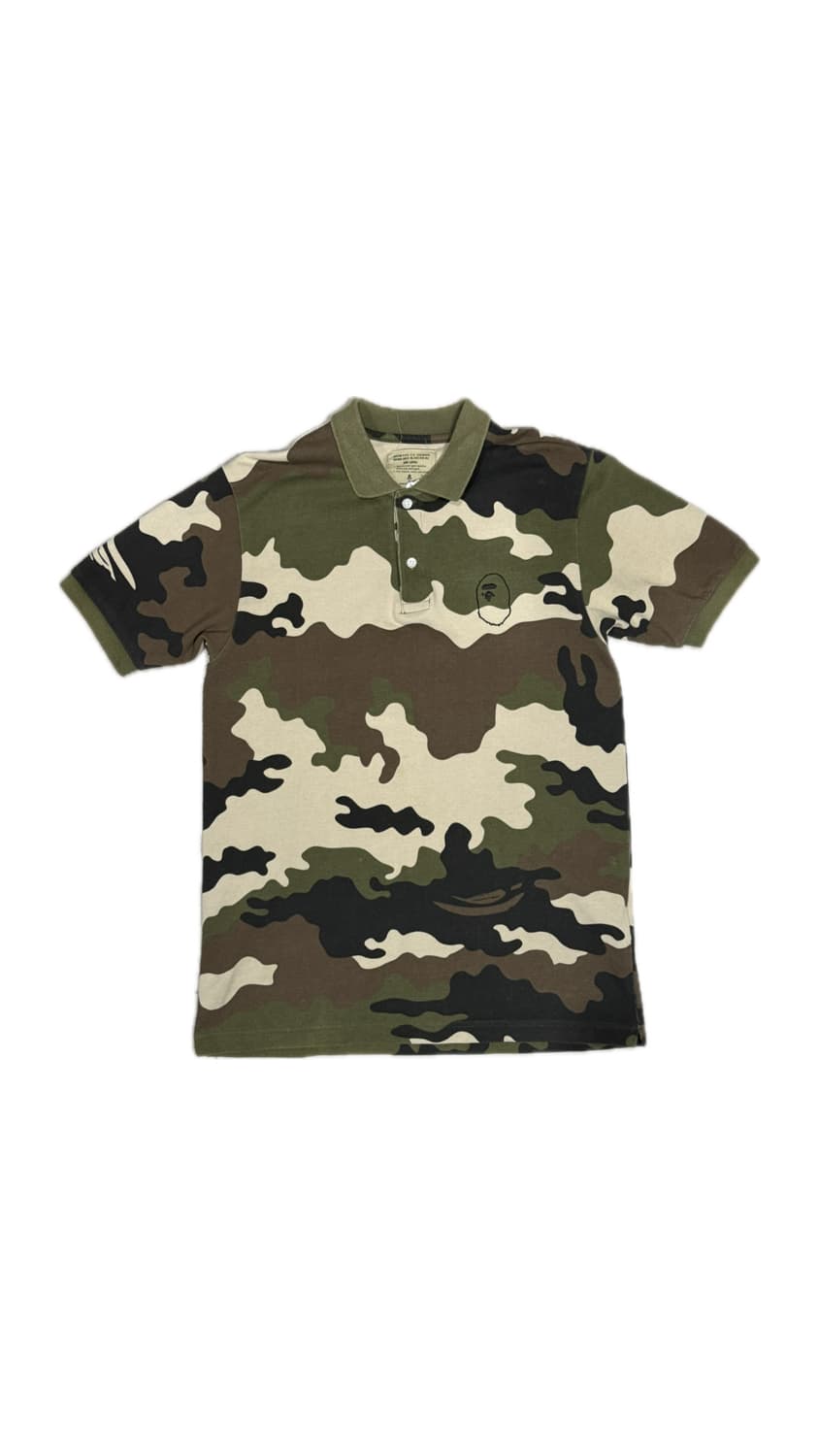 니고 시절 진짜 베이프 아이코닉 카모 패턴 폴로티 반팔 티셔츠 상품이미지1
