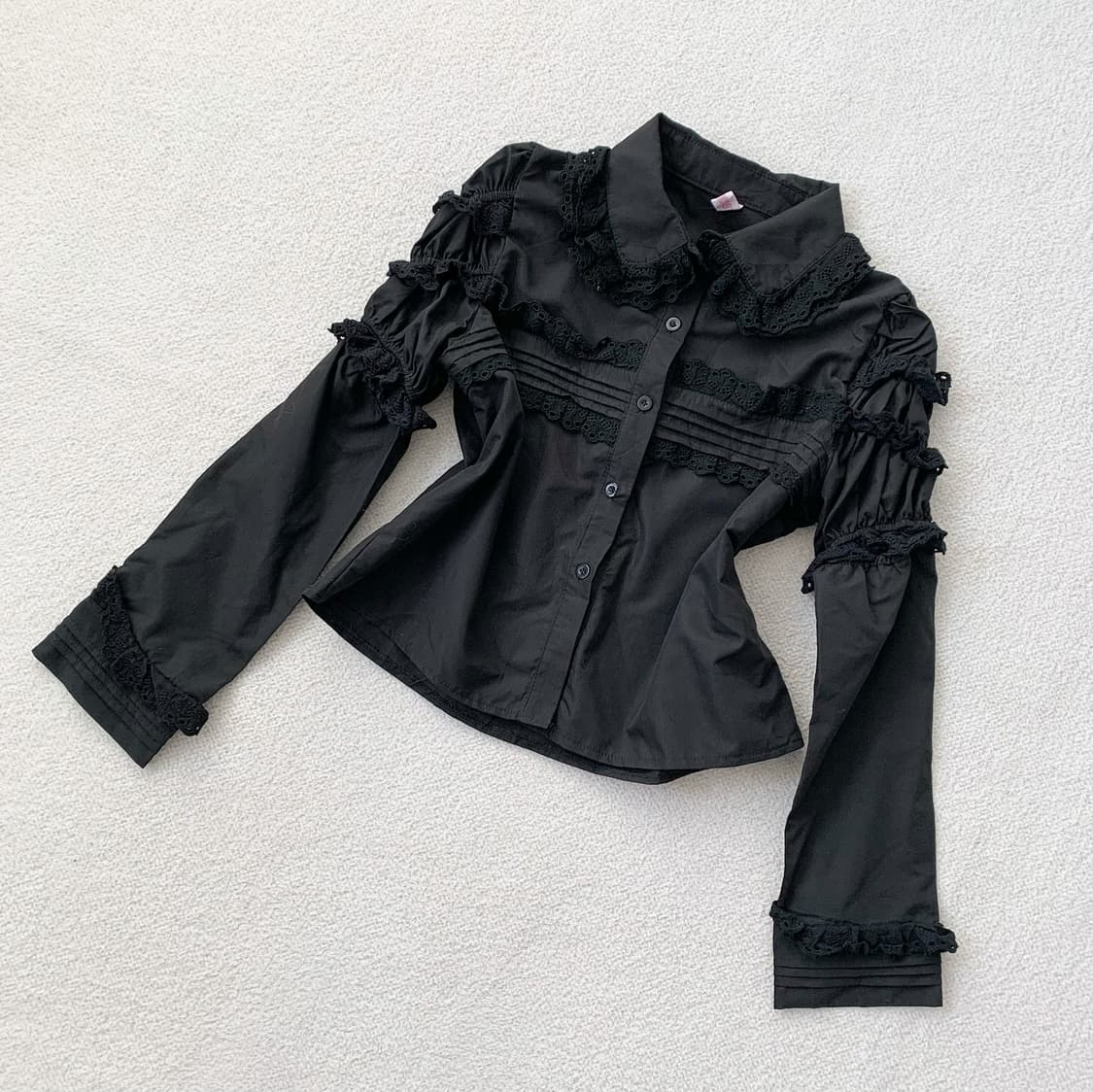 블랙 양지뢰 2way 블라우스 상품이미지1