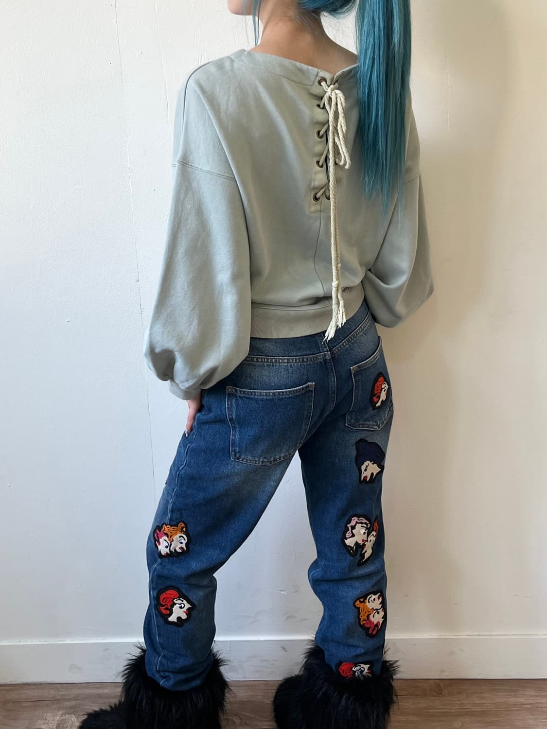 Lily Brown 민트 로브 스웻셔츠 상품이미지6