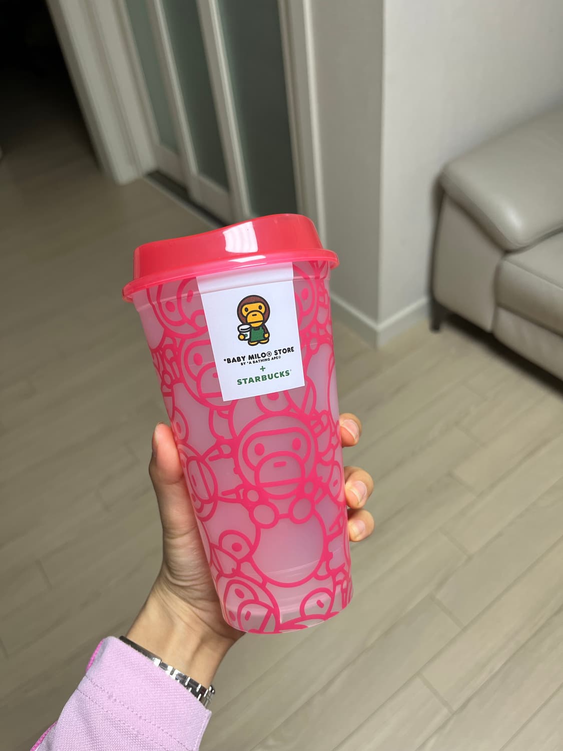 베이미 마일로 핑크 리유저블 컵 상품이미지1