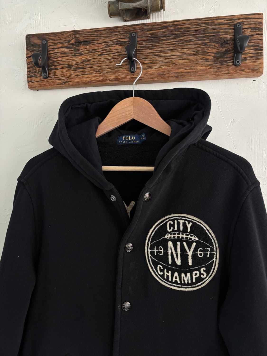 Polo 폴로 랄프로렌 신형 NY 시티 챔프 스냅 버튼 후드 자켓  상품이미지4