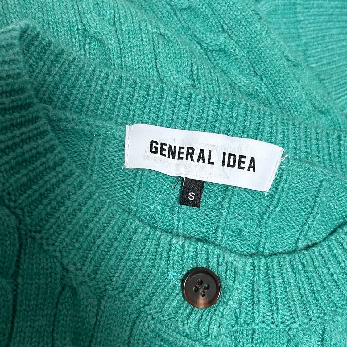 제너럴 아이디어 우먼 걸 케이블 가디건 민트 S  상품이미지9