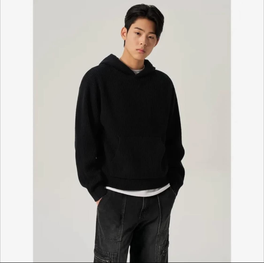 에잇세컨즈 니트 후드티 M사이즈 새상품 상품이미지1