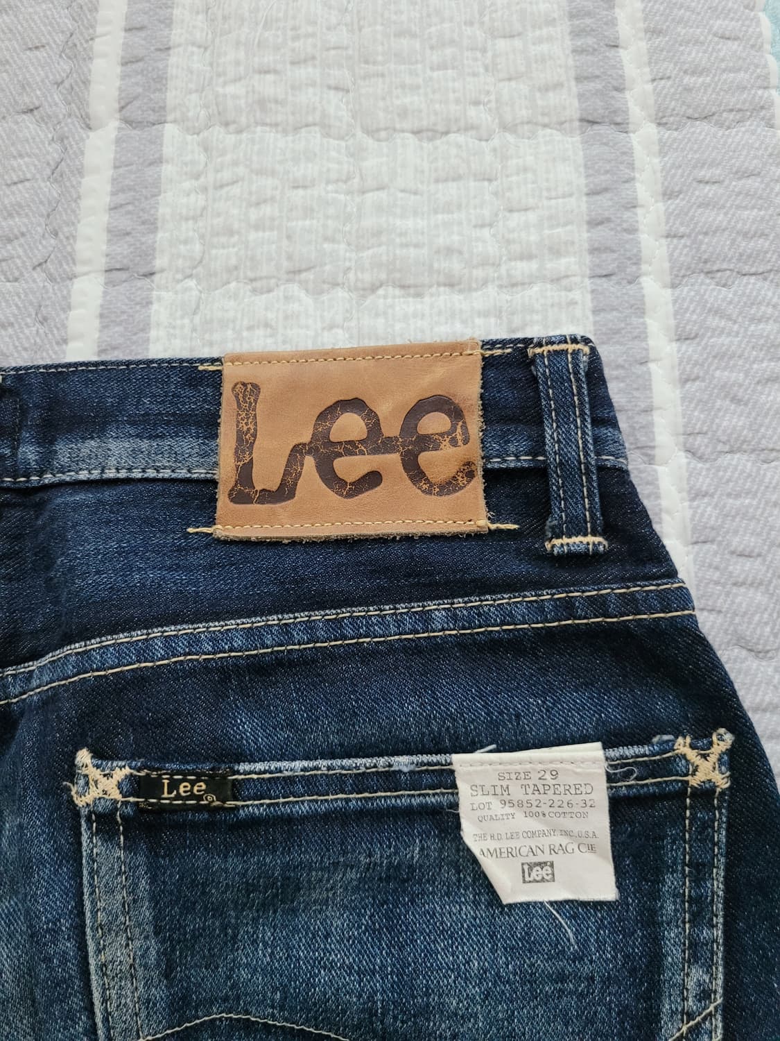 리 Lee & 아메리칸렉시 콜라보. 슬림테이퍼드진. 29-30사이즈 상품이미지9