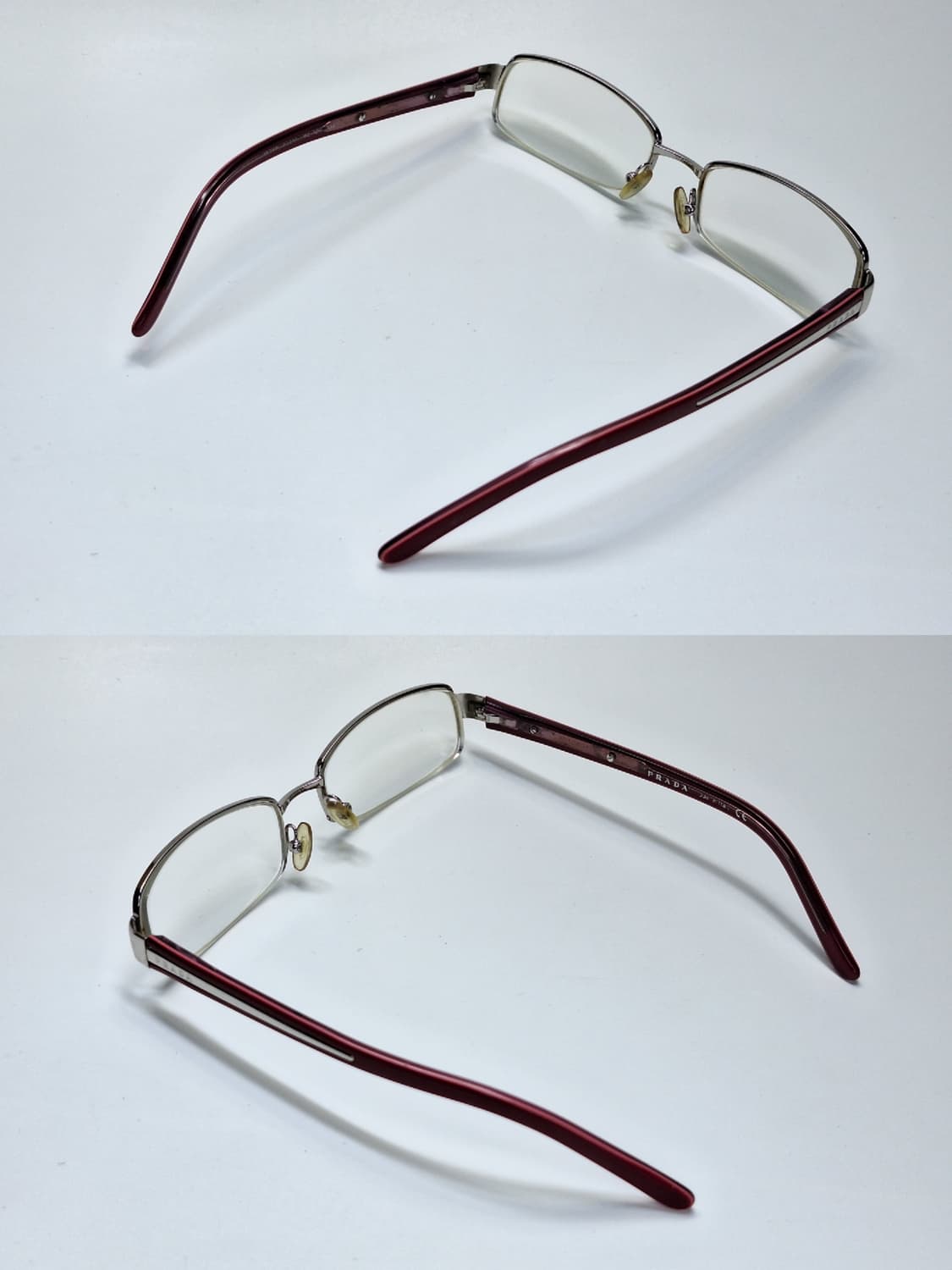 00s 빈티지 이탈리아제 프라다 PRADA VPR 691 반무테 안경테 상품이미지7